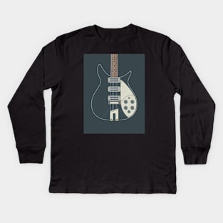 Vintage Ricks Guitar Kids Long Sleeve T-Shirt